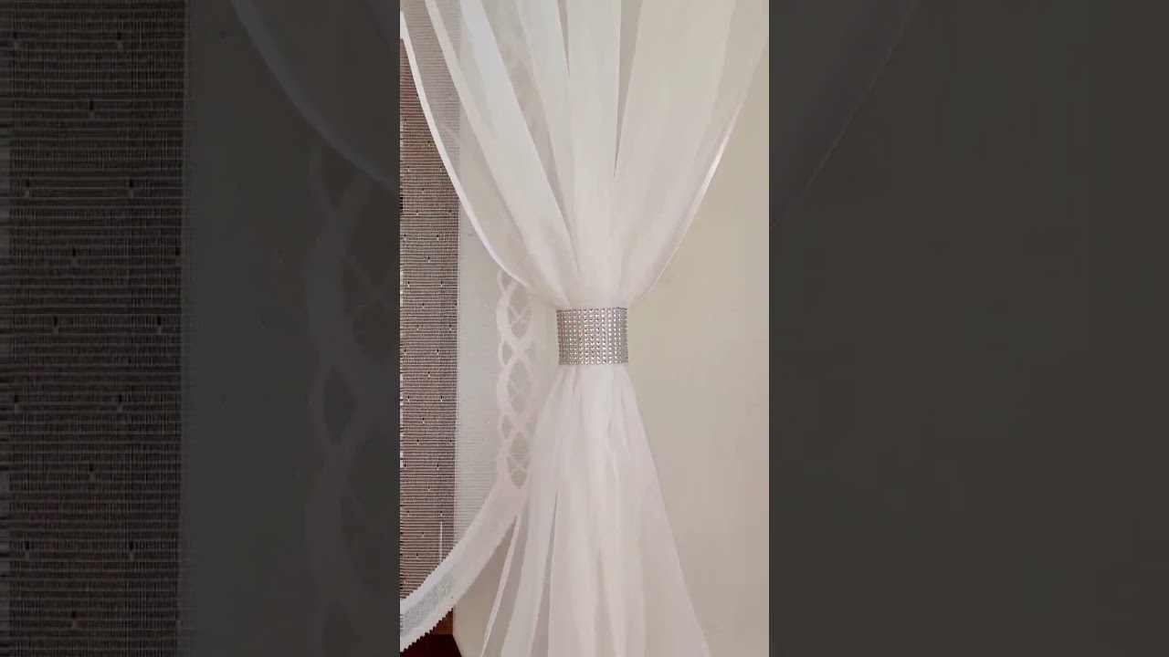 Kora 5 - komplet firan i paneli z kryształkami www.Firany.pl 