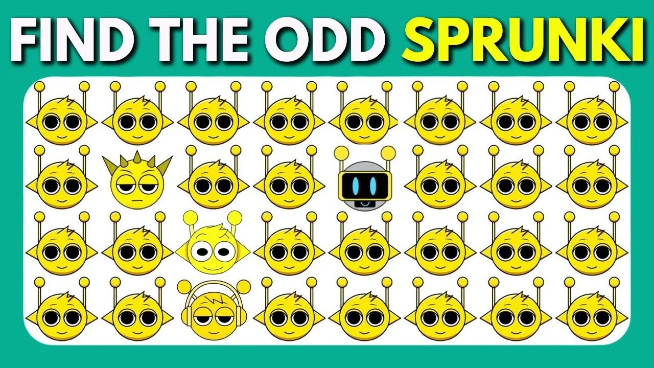 Find The Odd One Out - Sprunki Incredibox Edition| 40 Levels| Sprunki Quiz