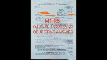 O LEVEL Sep,2021,M1-R5 MCQ ANSWER