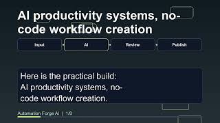 Fix Your Chatgpt Workflow: AI productivity systems, no-code workflow creation