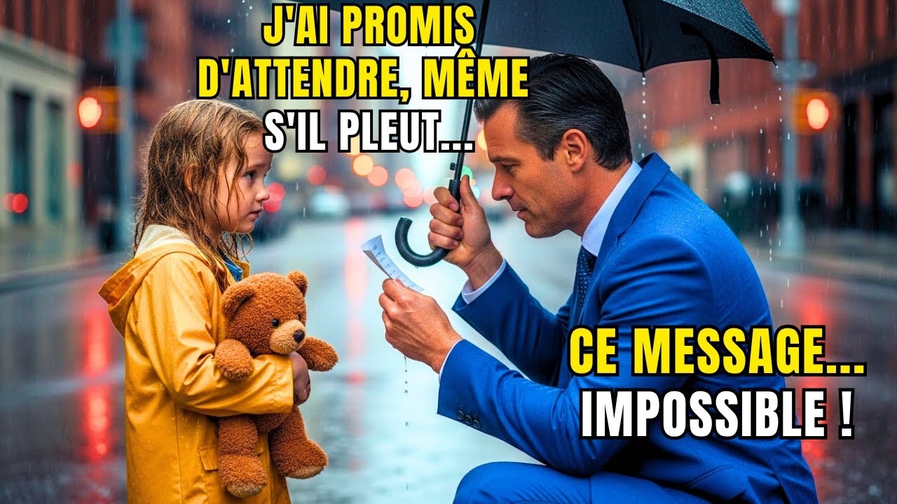 Une pauvre fille sous la pluie avec le message de sa mère — Le jeune millionnaire a lu et s'est figé