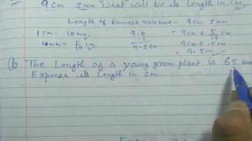Class 6 - Exercise 8.1 - Q 10 ( a) and (b) | The length of Ramesh notebook is 9 cm 5 mm what will