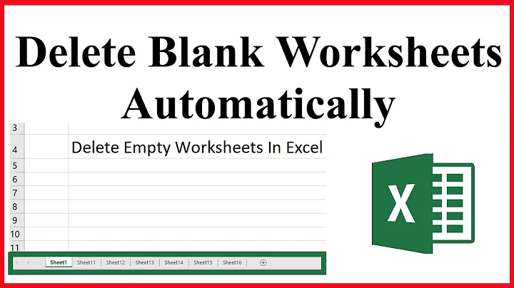 How To Remove or Delete Empty Sheets From A Workbook In Excel