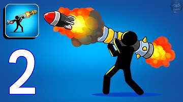 Boom Stick: Bazooka Puzzles - MAX LEVEL Gameplay Walkthrough Part 2 Game Levels 2-4 (Android,iOS)