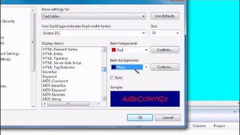 Visual Studio 2008 Tutorial: How To Change Forecolor and Backcolor In The Code View in Visual Studio