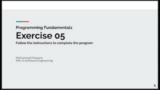 Exercise 5 - Programming Fundamentals (Farsi)