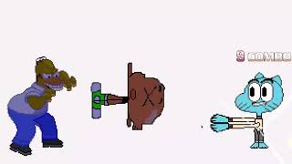 Mugen Requestgumball And Darwin Vs Evil Homer Simpson