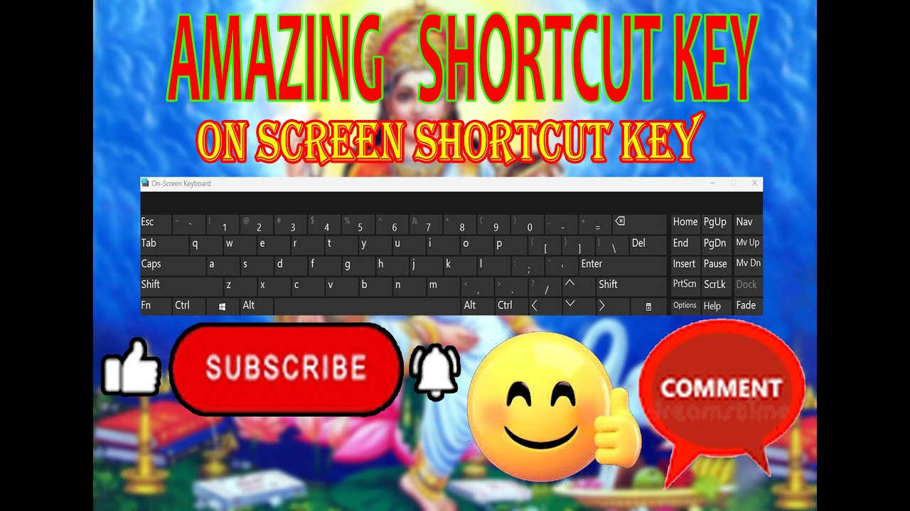 On Screen Keyboard Shortcut