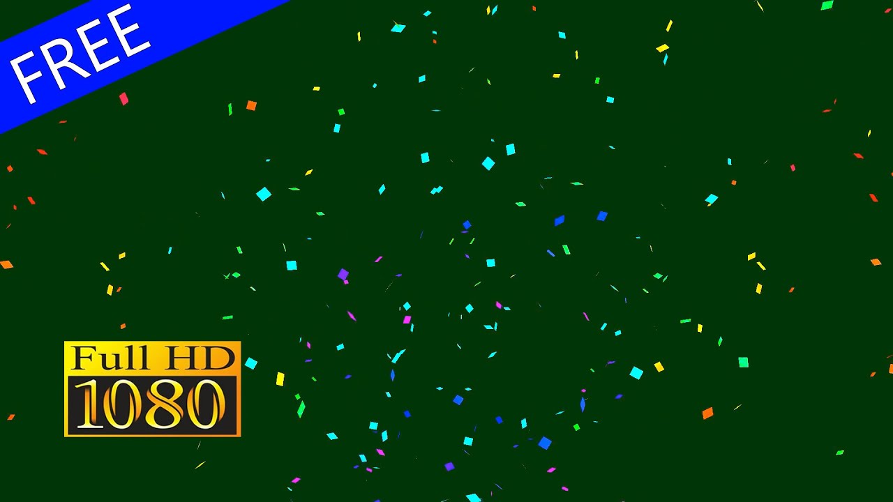 Confetti Green Screen Video With Sound effect_HD Short YouTube
