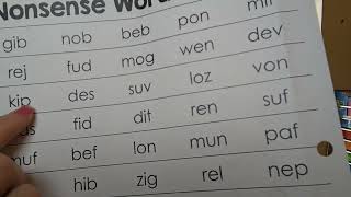 Sounding out nonsense words