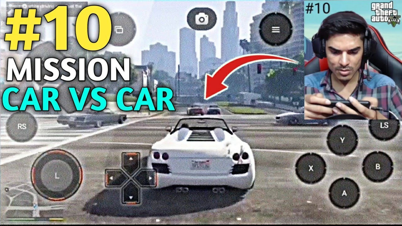 GTA 5 MOBILE GAMEPLAY #10 | CAR VS CAR MISSION | SHORT SERIES