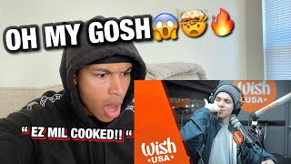 EZ MIL IS TOO NICE! | Ez Mil performs "Idk" LIVE on the Wish USA Bus (REACTION!) #ezmil