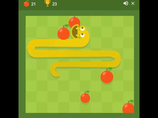 google snake game twin mode (slow) 50 apples 01:03:201 