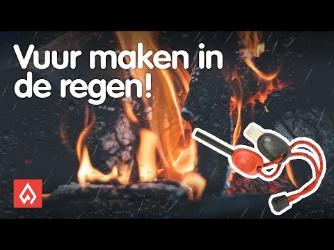 Video: Hoe Om Vuur Te Maak In Nat Weer