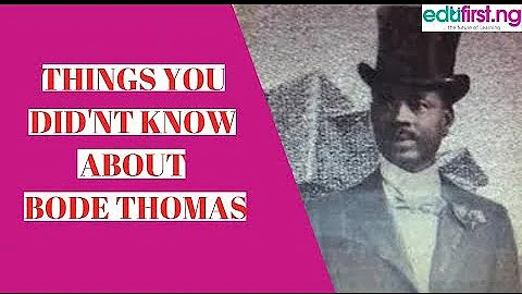 The story of Bode Thomas, a Nigerian legendary who...