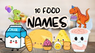 Learn Food Names for Kids 🍞🍳 | 10 Common Foods for Toddlers | Educational Video by Imuiverse Kids screenshot 3