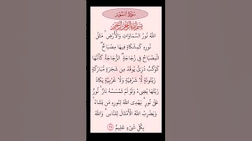 سورة النور💛 #اكسبلور #الله #duet #دويتو #تيك_توك #fyp #foryou #funny #allah #quran  #قرآن #لايك