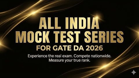 [FREE] GATE DA 2026 All India Mock Test Series | Real Exam Experience | Mindspan Education 