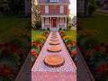Luxury Tree Slice Concrete Walkway Transformation#DIY #craft #craf #growaccount #treanding