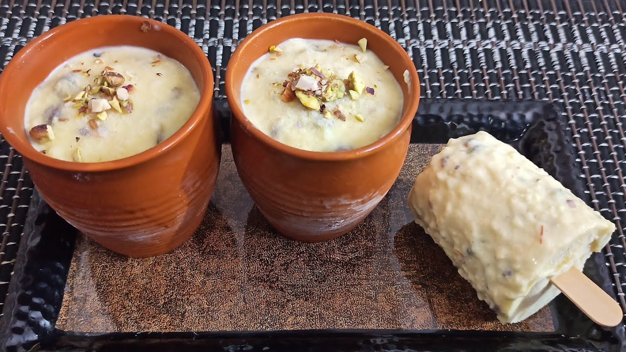 Kesar Pista Badam Kulfi without condensed milk, cream and kova Easy