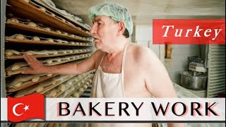 the Historical bakery in Istanbul built in 1840 with a huge wood fired oven | Bread making in Turkey