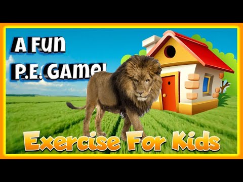 Lion on the Loose   An Interactive Exercise BRAIN BREAK for Kids  PE for Kids  PE at Home