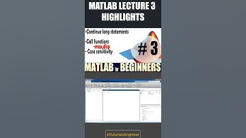 MATLAB LECTURE 3: Continue statement/ MATLAB function @TutorialsEngineer #matlab #programming
