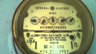 Electric meter spinning backwards.