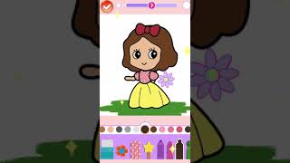 Beautiful snow white princess🌈Dancing Painting App🌈Happy learning to draw#paint #draw screenshot 3