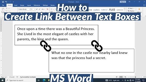 How to Link Text Boxes in MS Word | How to Create Link Between Two Text Boxes in MS Word | MS Word