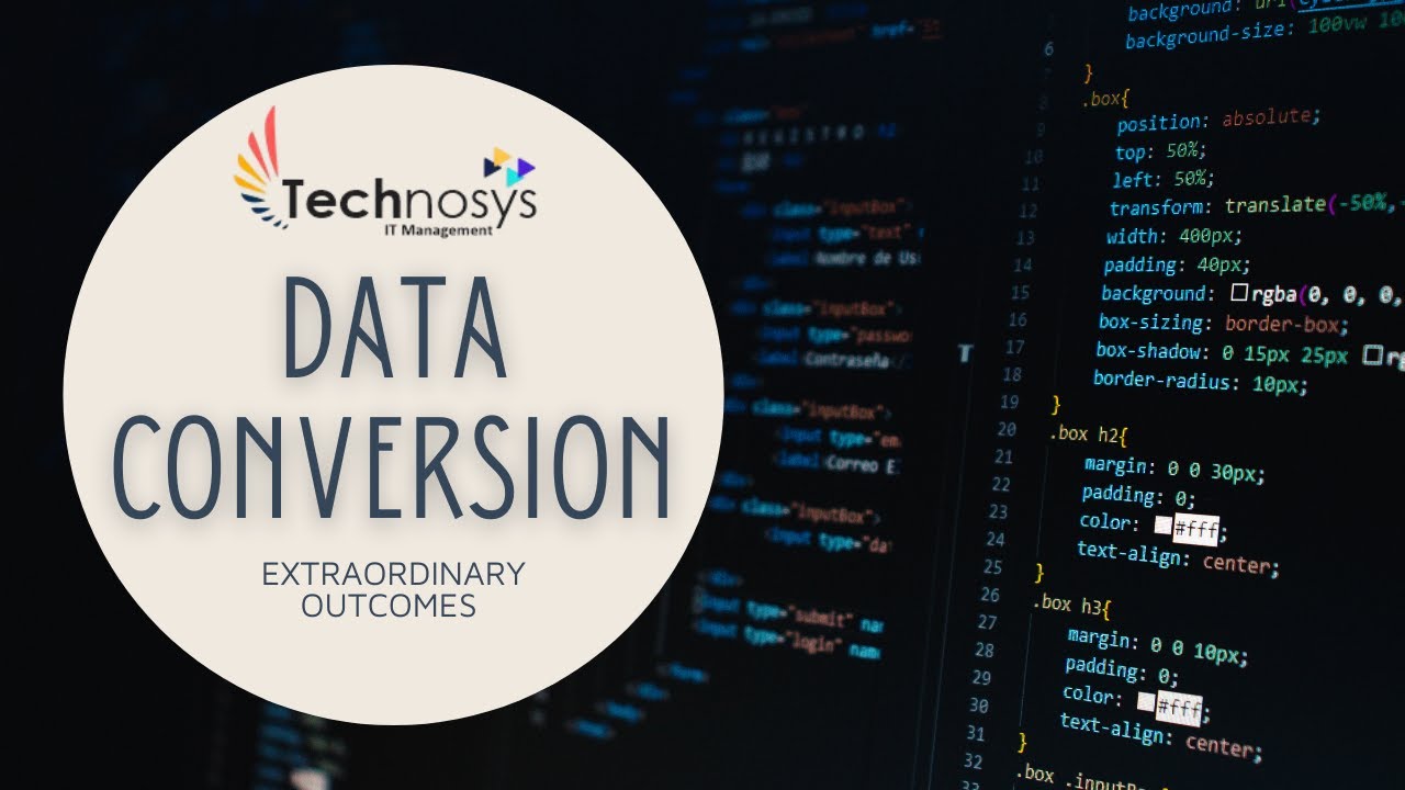 Data Conversion Services @Technosys IT Management - YouTube