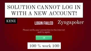 HOW TO FIX AND SOLUTION CANNOT LOGIN ZYNGA WITH A NEW ACCOUNT | ZYNGA POKER | KENZ screenshot 5