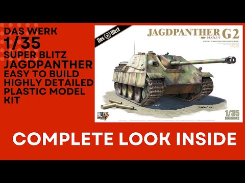 Amusing Hobby Das Werk DW35042 Jagdpanther G2 1:35 – Kit Plastique Avec Tube Métal, Chaînes Segments, Super Blitz