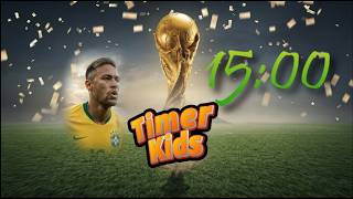 15 Minute Timer | World Cup 2026 🌎 | Neymar Running | Countdown ⚽