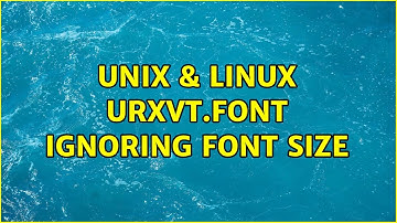 Unix & Linux: URxvt.font ignoring font size