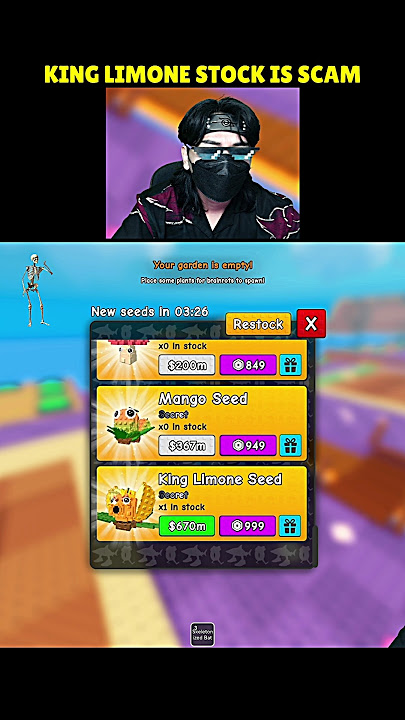 King Limone Stock is Scam at Admin Abuse Plants vs Brainrots 😱😡 #roblox #plantsvsbrainrots