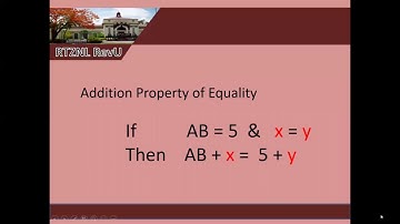 Properties of Equality