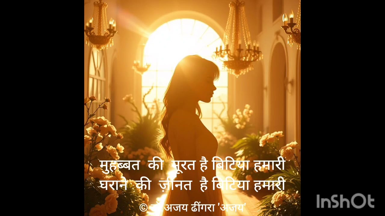 बिटिया हमारी।Lyrics Dr. Ajay Dhingra 'Ajay'।#urdushayari #mushaira #kavisammelan #followers