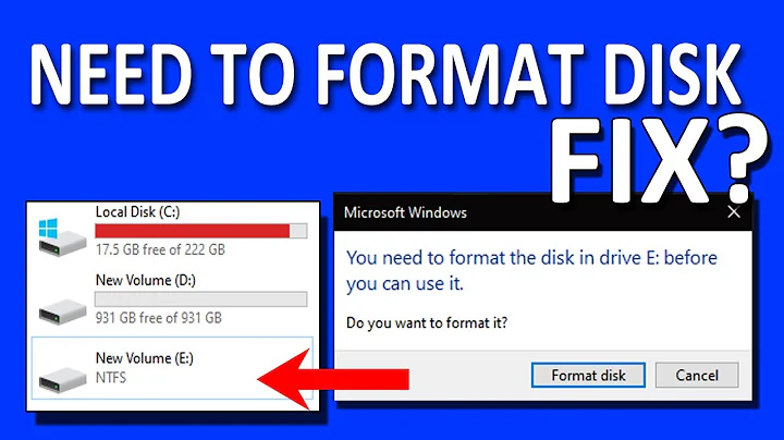 How To Fix "Format The Disk in Drive Before You Can Use it" | Windows 10 Drive