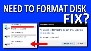How To Fix "Format The Disk in Drive Before You Can Use it" | Windows 10 Drive screenshot 5