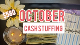 OCTOBER| CASH ENVELOPE STUFFING| SINKING FUNDS | PAYCHECK 1  #cashstuffing #sinkingfunds