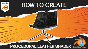 Creating Procedural Leather  Shader on Zanotta Yuki in Blender 2.92 (Beginner Tutorial) - BlenderGuy