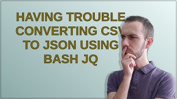 having trouble converting csv to json using bash jq