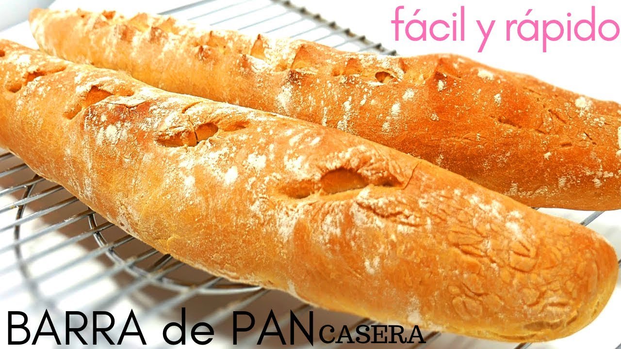 BARRAS de PAN CASERO🥖🥖 (en 90 minutos) 🥖🥖 francés, SIN MASA