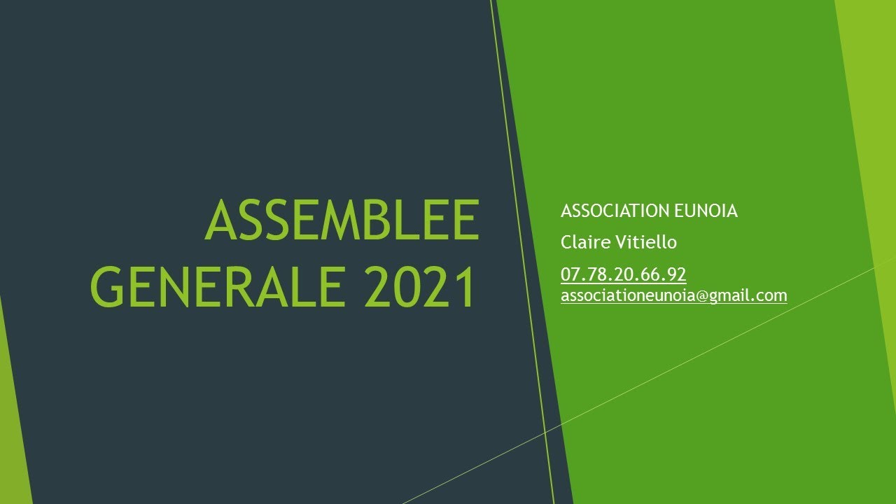 Assemblée Générale de l'association EUNOÏA 2021
