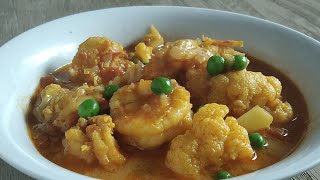 Cauliflower Prawn One Pot Curry | One Pot Curry Recipe