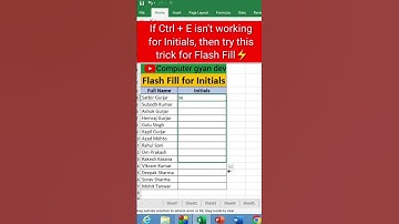 different trick of flash fill in ms excel #excel #exceltips #education #shortvideo