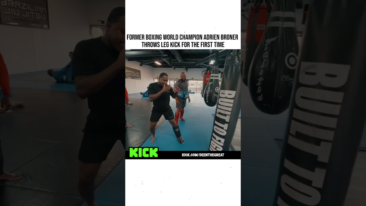 Adrien Broner Tries To Throw A Leg Kick For The First Time