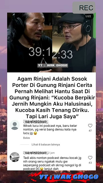 VIRAL! Agam Rinjani Pernah Melihat Hantu Mungkin Aku Halusinasi, Tapi Lari Juga Saya 😁