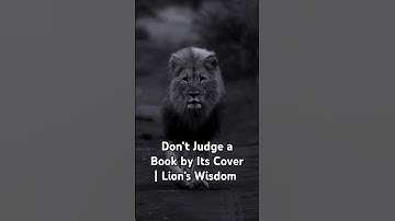 Don’t Judge a Book by Its Cover | Lion’s Wisdom 🦁 #shorts #motivation #youtubeshorts